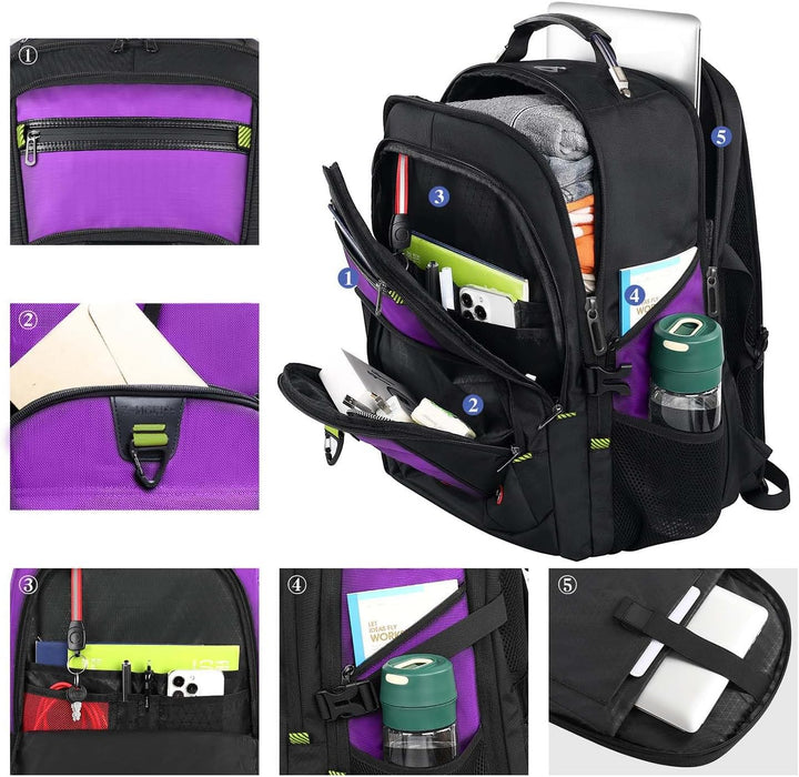 Z-MGKISS Mochila de Viaje de 52L para Mujeres, Mochila Antirrobo Gr...