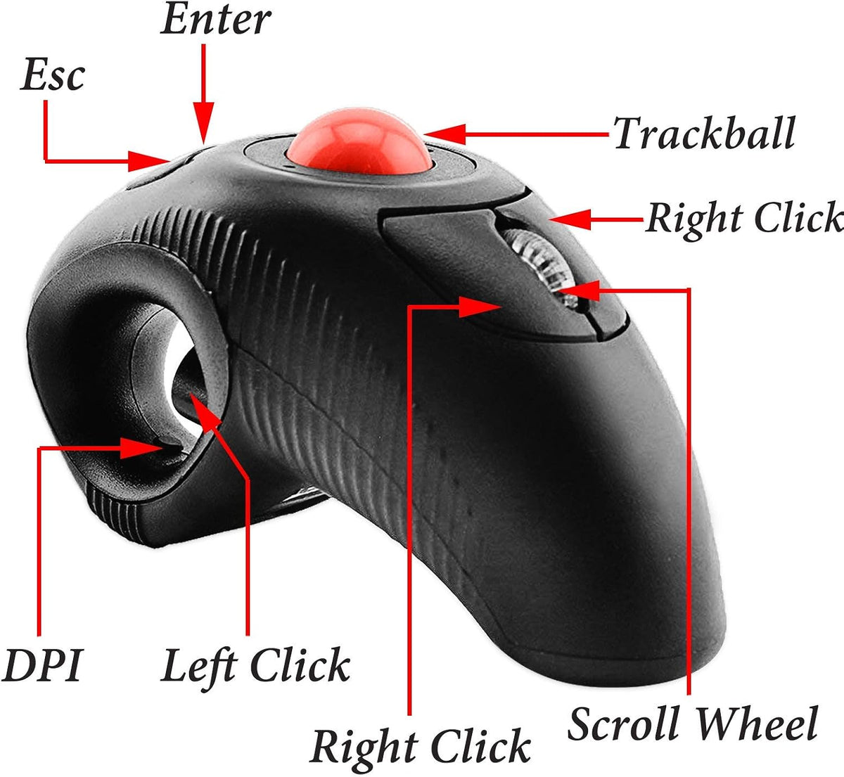 EIGIIS Ratón inalámbrico USB ergonómico de 2.4G para PC, portátil,...