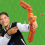Nerf Minecraft Arco Lanzador de Dardos, Cebado con Cuerda de Retroceso, 8 Dardos N1 Compatible Solo con Lanzadores de Dardos N1, Edades 8+