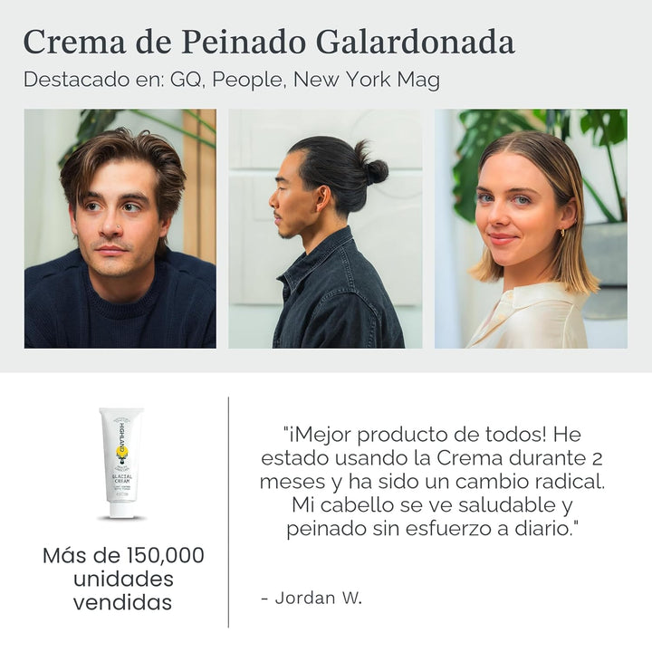 Highland Glacial Cream - Crema para peinar el cabello, suaviza, hid...