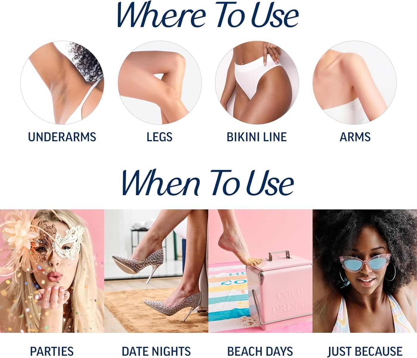 VEET Kit de depilación listo para usar para mujeres, tiras de cera...