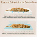 EHEYCIGA - Cama ortopédica XL para perros grandes, sofá de espuma viscoelástica para perros, color gris