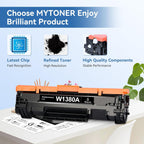 Cartucho de tóner negro 138A (con chip), repuesto compatible para impresora HP 138A 138X W1380A W1380X para impresora Pro 3001dw 3001dn Pro MFP 3101fdw 3101fdn (paquete de 2)