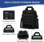 Bolsa de Mensajero Táctica ZHIERNA, Maletín Táctico para Laptop de Alta Resistencia con MOLLE, Bolso de Hombro para Hombre (Incluye Parche)