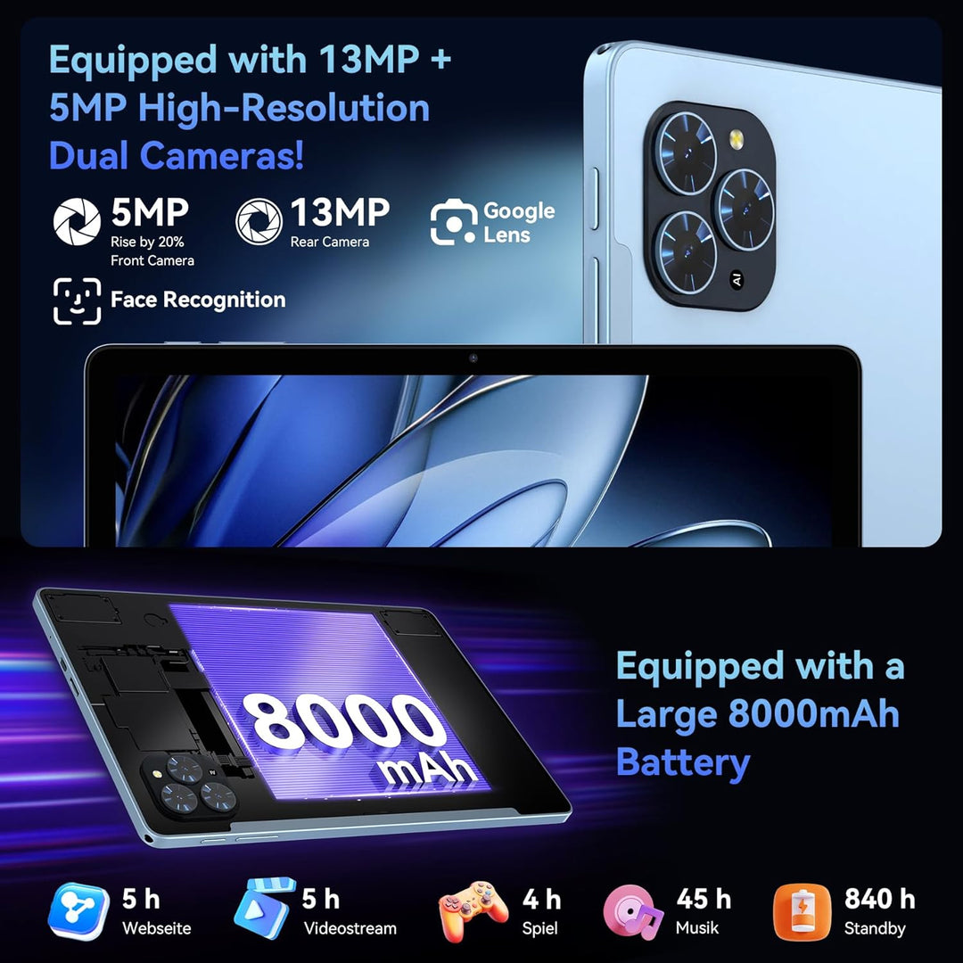 Tablet 2026 Android 16 Tablet con Gemini AI 3.5, pantalla FHD de 11...