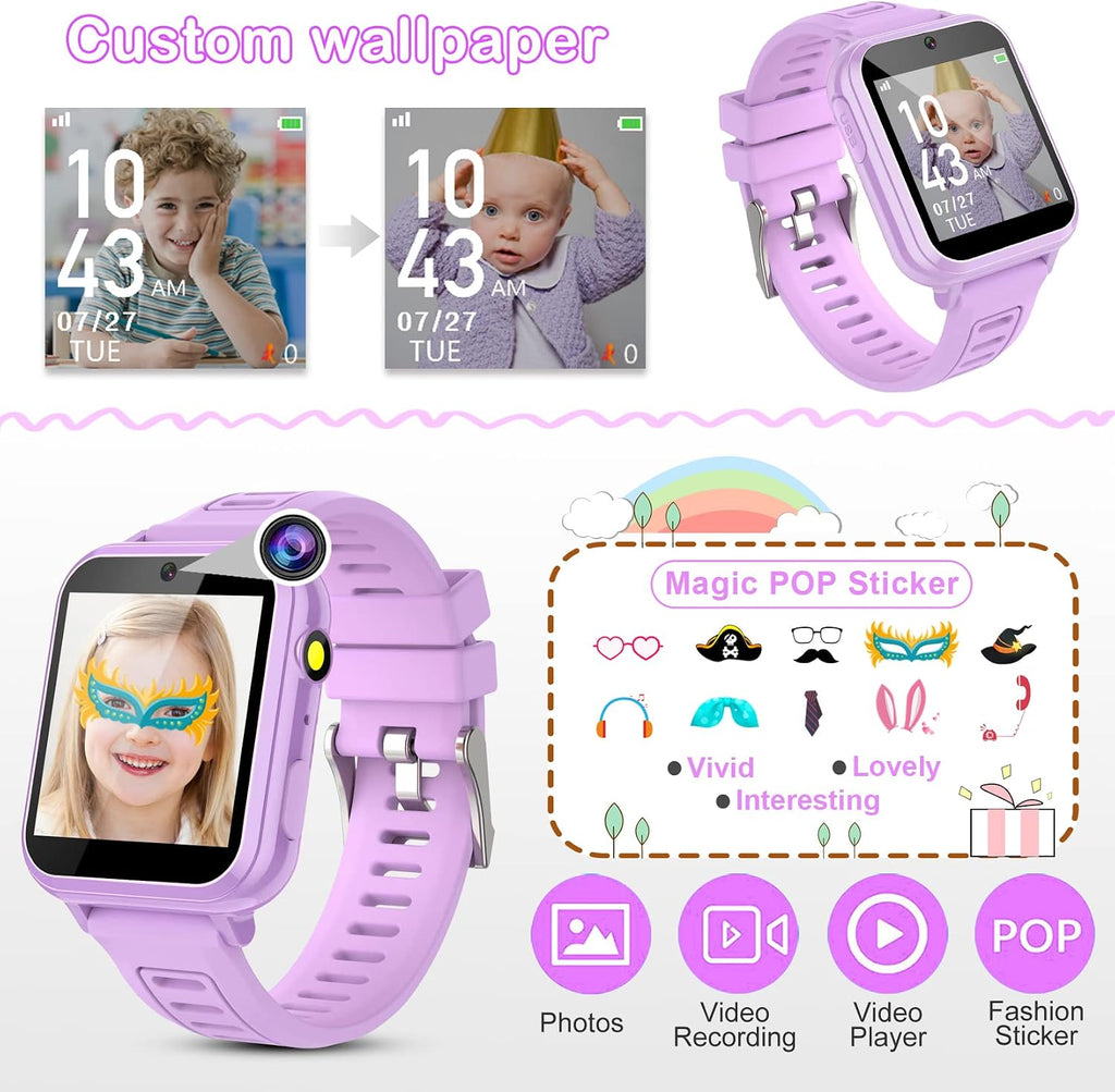 Relojes inteligentes para niños, regalos para niñas de 3 a 12 años