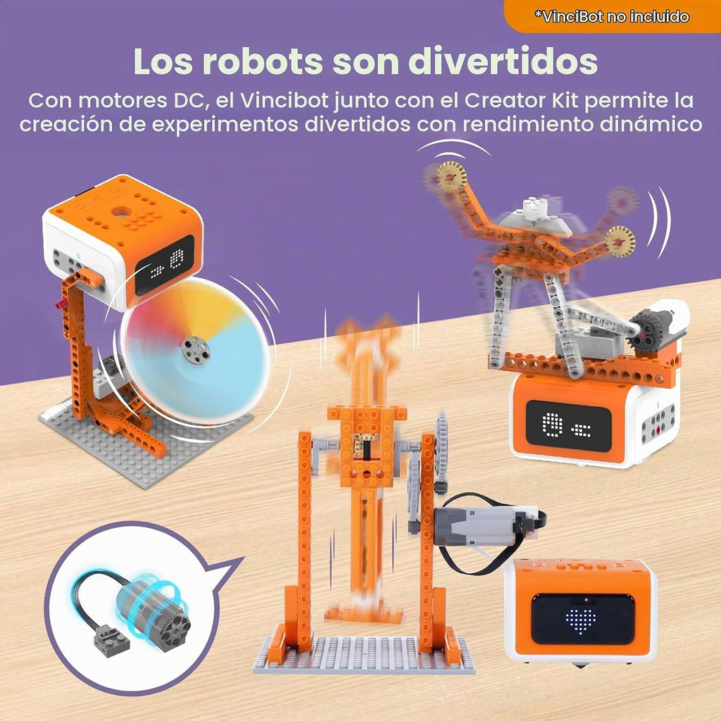 Creator Kit para VinciBot, 434+ Piezas Set de Construcción STEM Edades 8-12