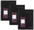Cambridge Cuaderno de espiral profesional limitado, nuevo complemento comercial, paquete de 3, con renglones legales, tamaño de página de 6-5/8 x 9-1/2 pulgadas, 80 hojas, diario de oficina y cuaderno