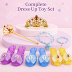 Meland Vestido Princesa para Niñas con Zapatos y Juguete, Regalo para Niñas de 3, 4, 5 y 6 años