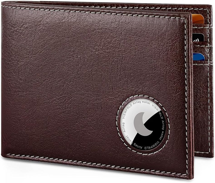 VISWORLD Billetera para hombre con soporte para Airtag, billetera p...