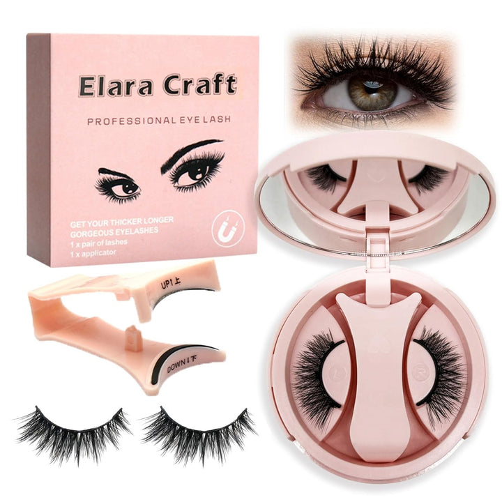 Elara Craft Pestañas magnéticas, pestañas magnéticas con aplicador,...