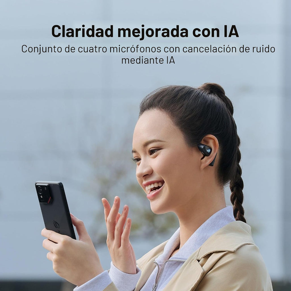 ASUS ROG Cetra - Auriculares abiertos inalámbricos abiertos, modo dual