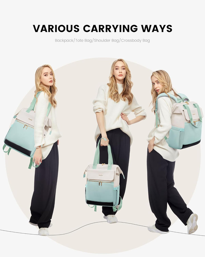 LOVEVOOK Mochila para Portátil para Mujeres, Mochila de Trabajo Con...