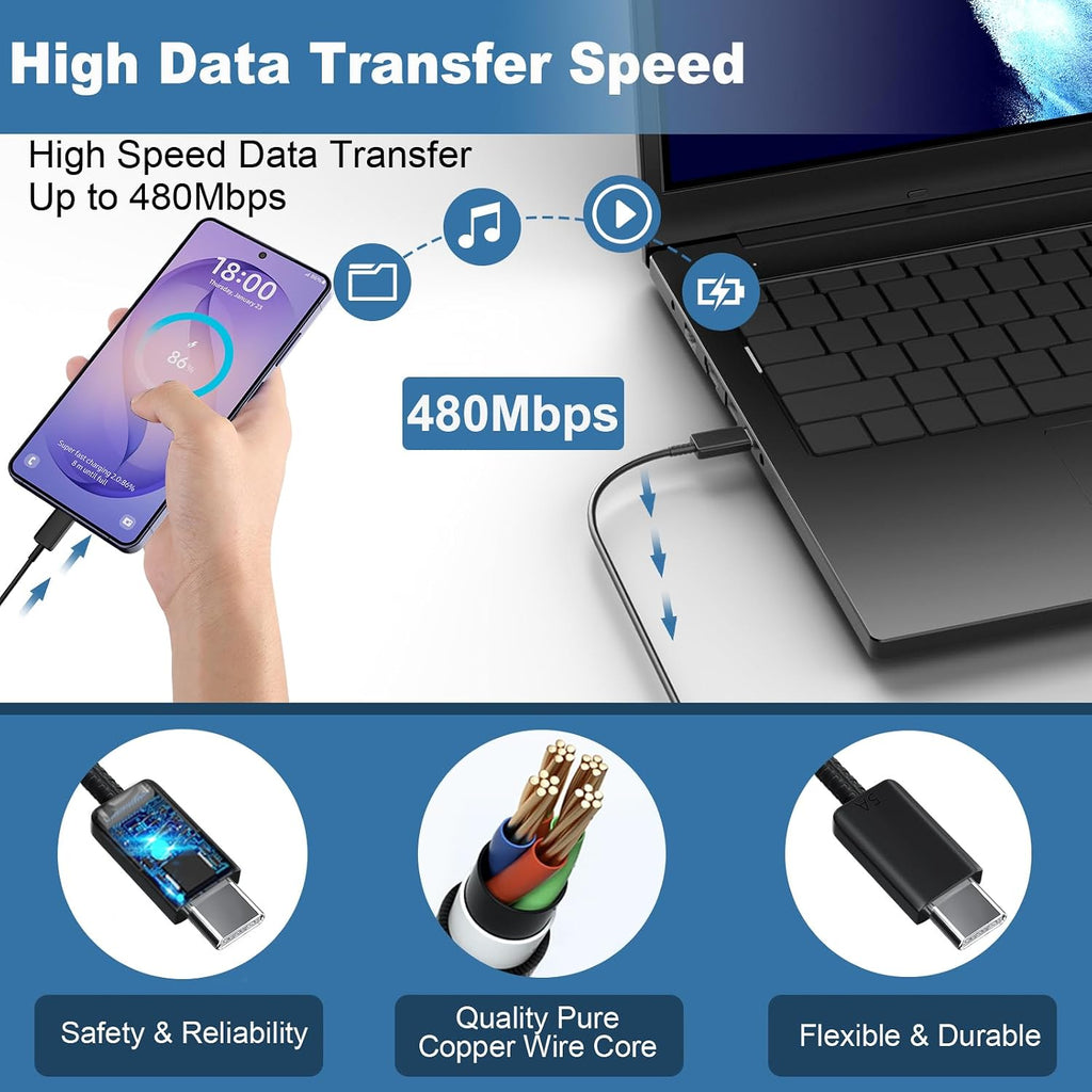 Cargador súper rápido USB C de 45 W, cargador tipo C de carga rápida con