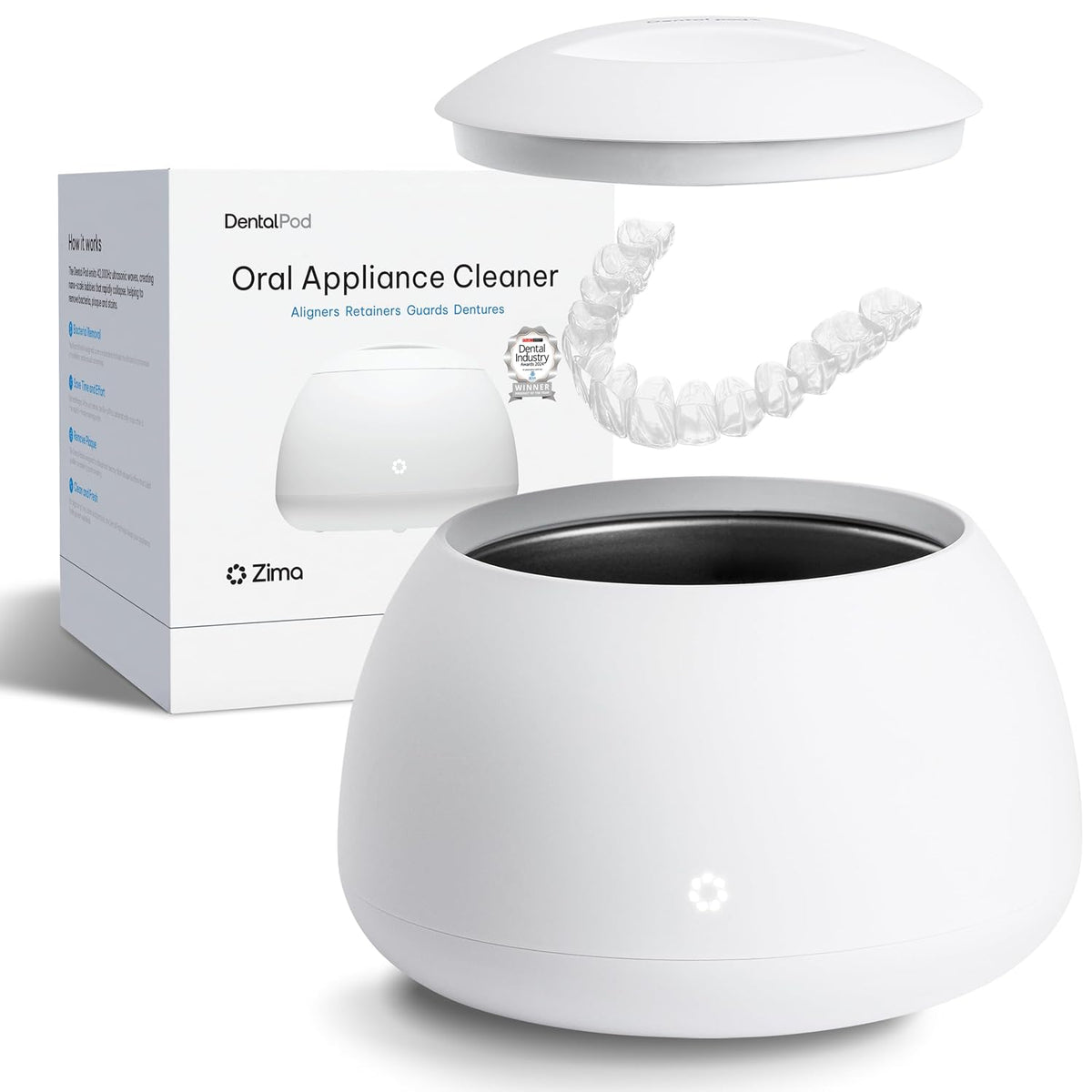 Zima Dental Pod: Máquina limpiadora ultrasónica para retenedores, a...