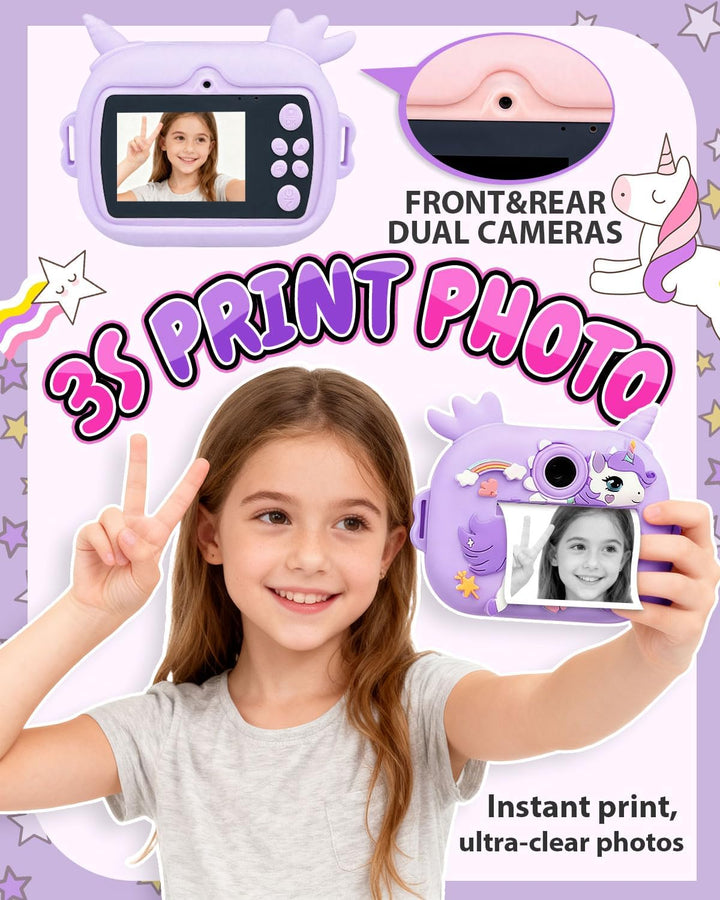 Cámara para niños con impresión instantánea, cámaras instantáneas p...