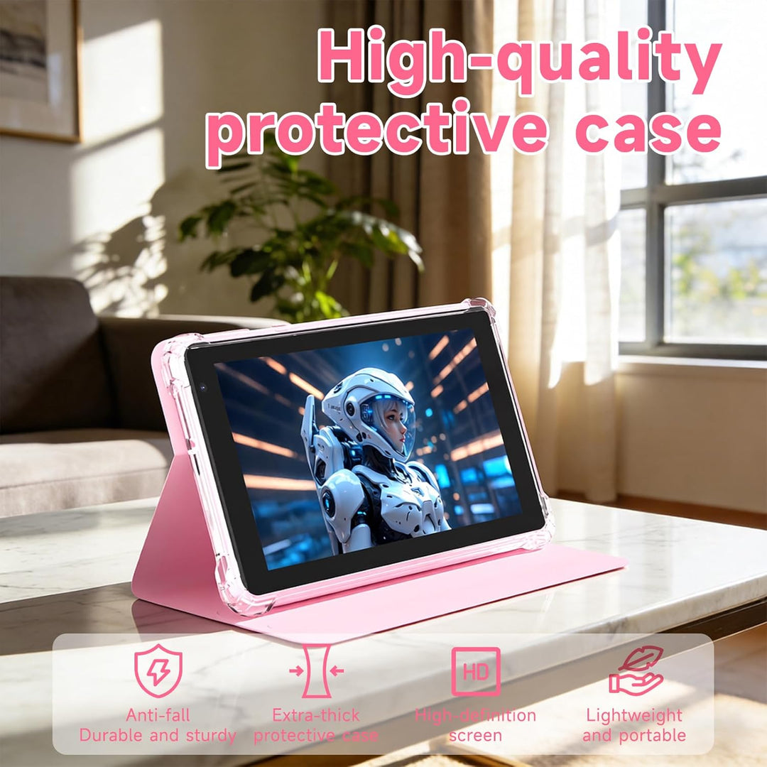 NOVOJOY Tablet de 7 pulgadas con funda, Android 15 Tablet PC, 32 GB...