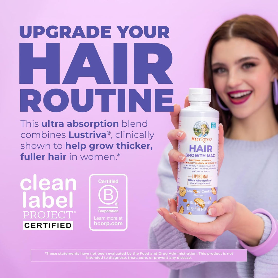 MaryRuth Organics Crecimiento de cabello MAX Liposomal para mujeres...