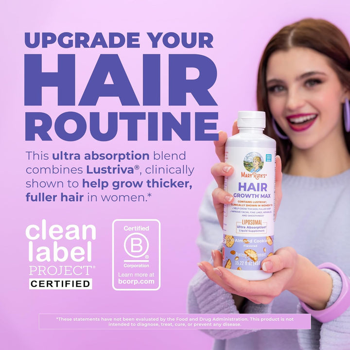 MaryRuth Organics Crecimiento de cabello MAX Liposomal para mujeres...
