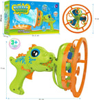 Dinosaur Bubble Gun para Kids 3-8, Bubble Machine Blower Toy (Green)