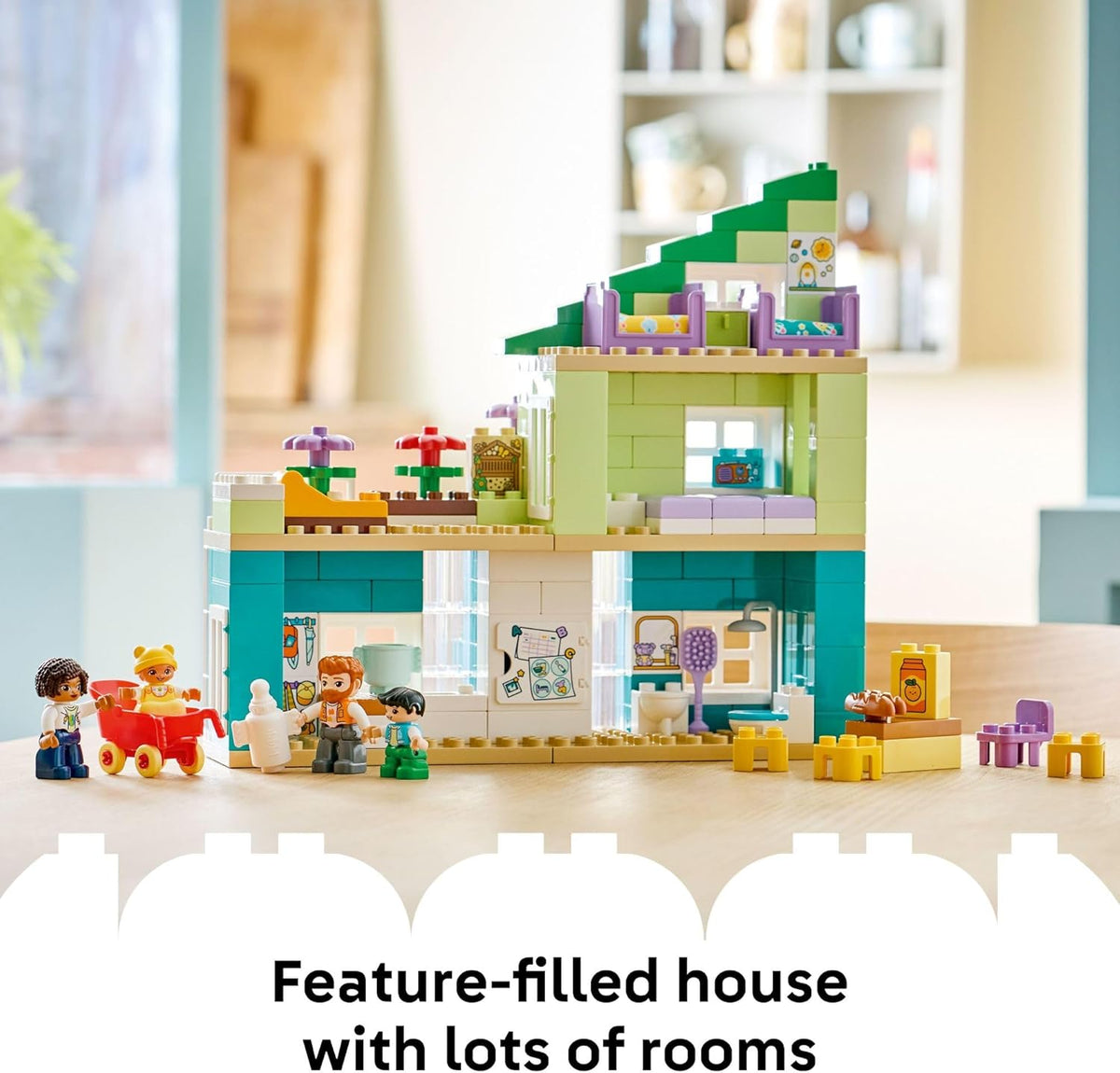 LEGO DUPLO Town 10470 - Casa familiar moderna 3 en 1 con