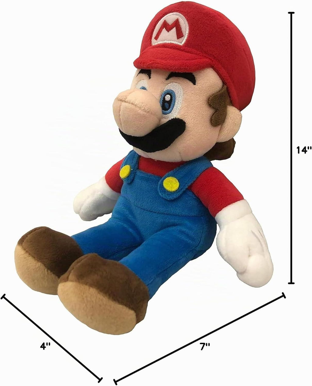 Little Buddy 1583 Super Mario All Star Collection 1583 - Mario - Peluche mediano de peluche, 14 pulgadas, multicolor