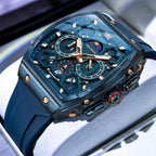 OLEVS Relojes para Hombre Casual Lujo Cara Grande Cronógrafo Multifuncional Relojes de Hombre Correa de Silicona/Nylon Duradera 3 ATM Resistente al Agua Reloj de Hombre Fecha Fase Lunar Reloj