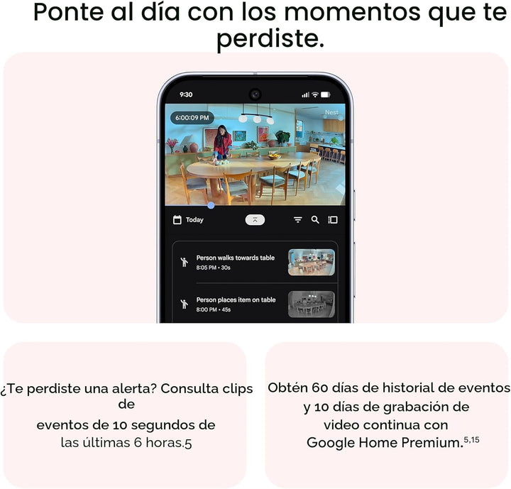 Google Nest Cam Indoor (con cable, 3ª generación) - Cámara de segur...