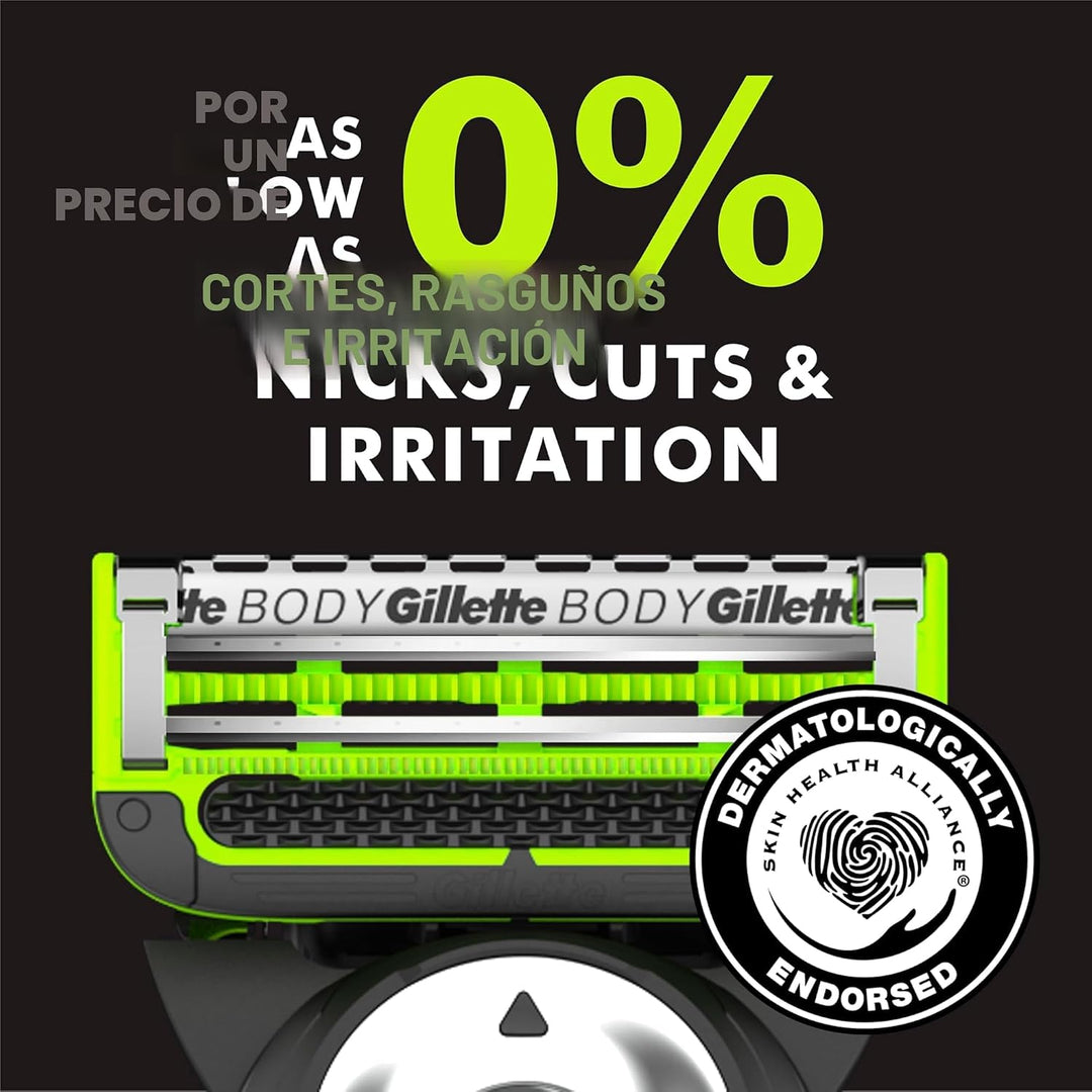Gillette Labs Body + Intimate Razor para hombres, mango + 2 repuest...