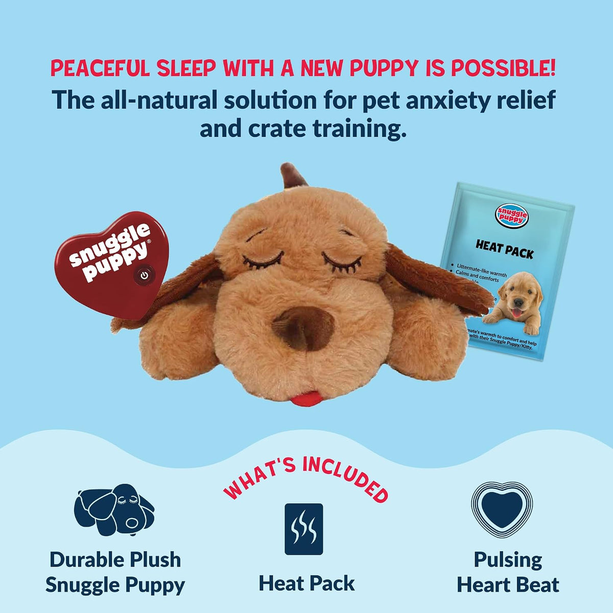 Snuggle - Juguete de ritmo cardíaco para cachorros, comodidad relajante