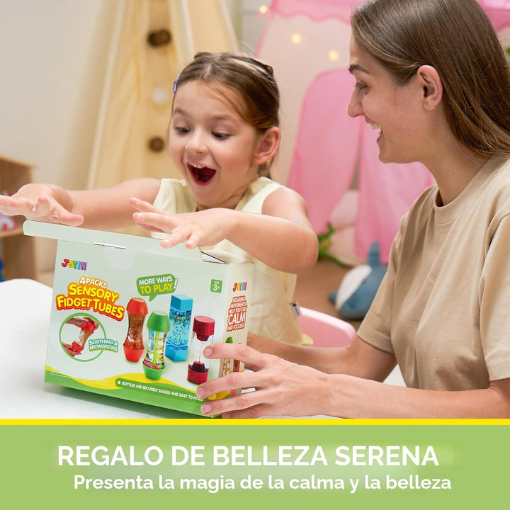 JOYIN Paquete de 4 Tubos Fidget para Niños, Tubos Sensoriales, Jugu...