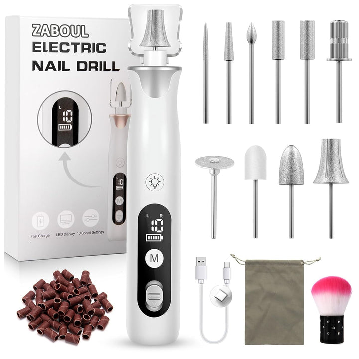 Kit de taladro de uñas eléctrico, taladro de uñas inalámbrico profe...