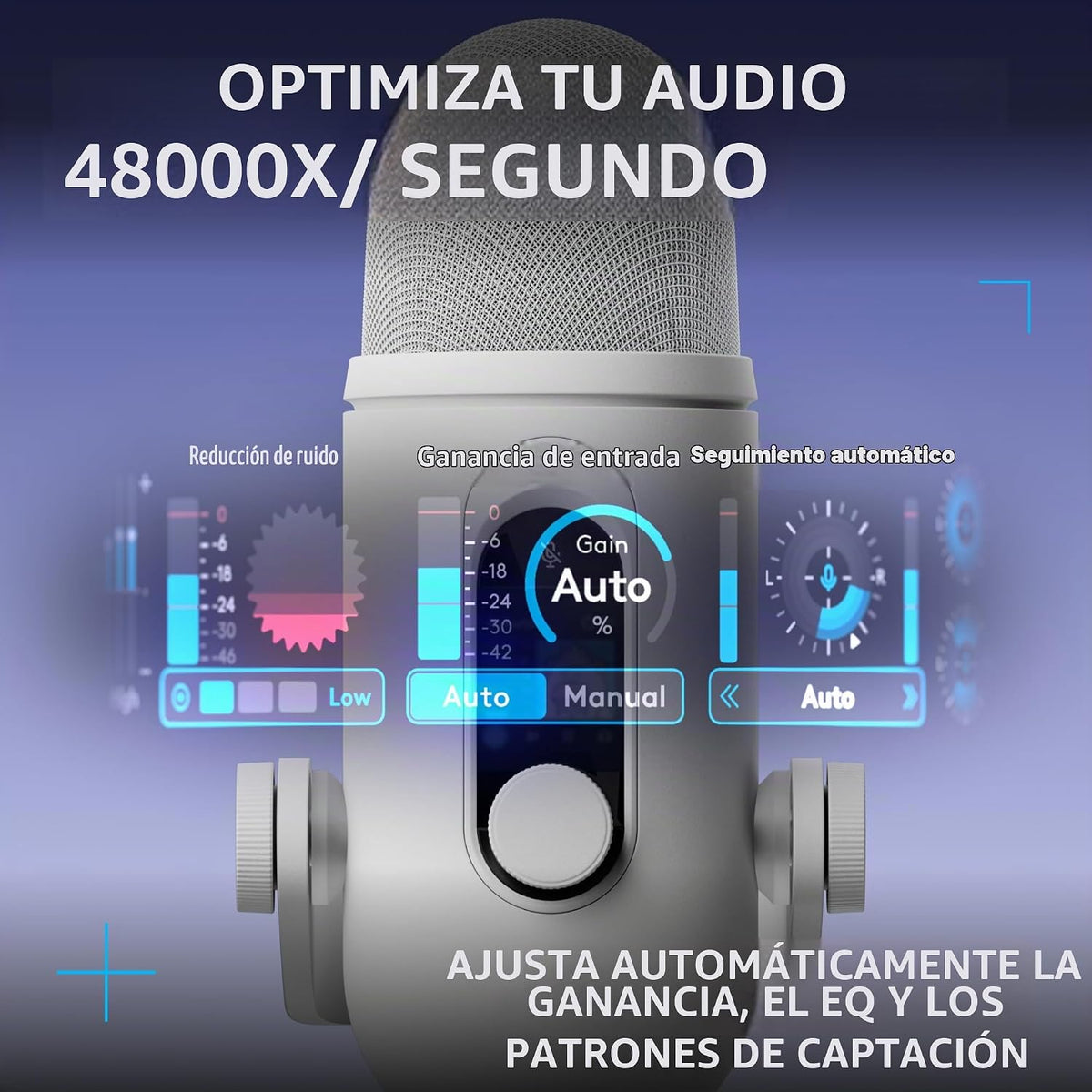 Logitech G Blue Yeti 2 - Micrófono USB para juegos, color blanco roto