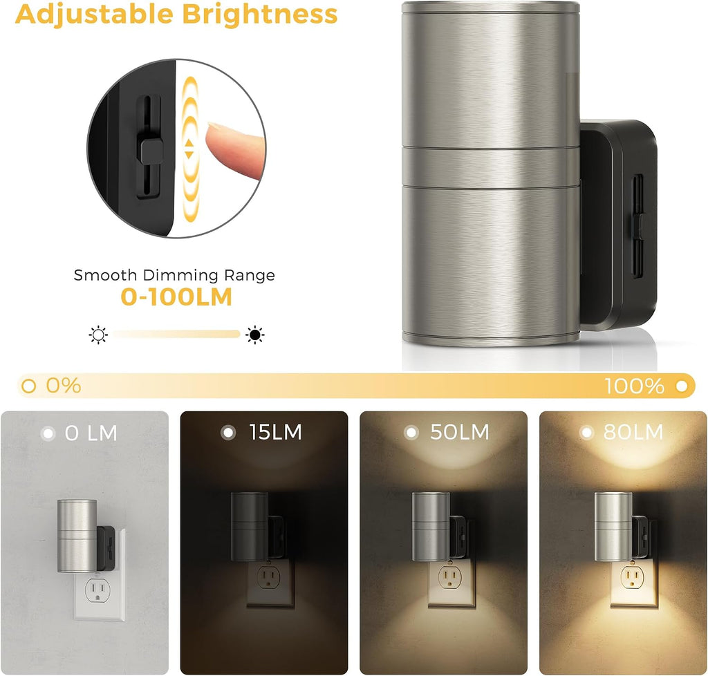 L LOHAS - Luz nocturna LED, luces nocturnas regulables enchufables la