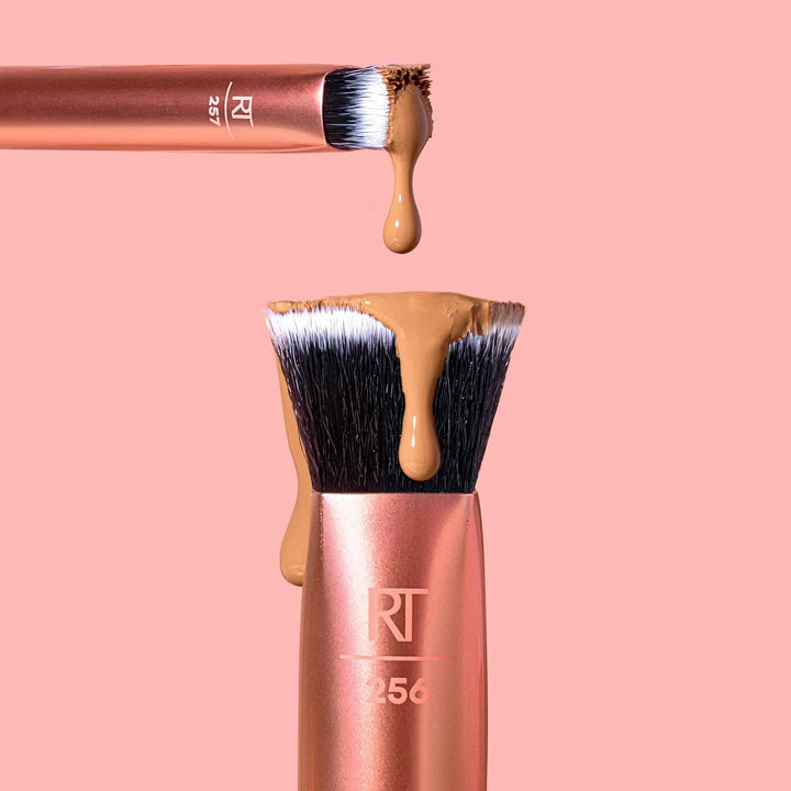 Real Techniques Juego de 4 brochas de maquillaje para base facial,...