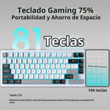 Snpurdiri Combo de teclado y mouse con cable, teclado mecánico comp...