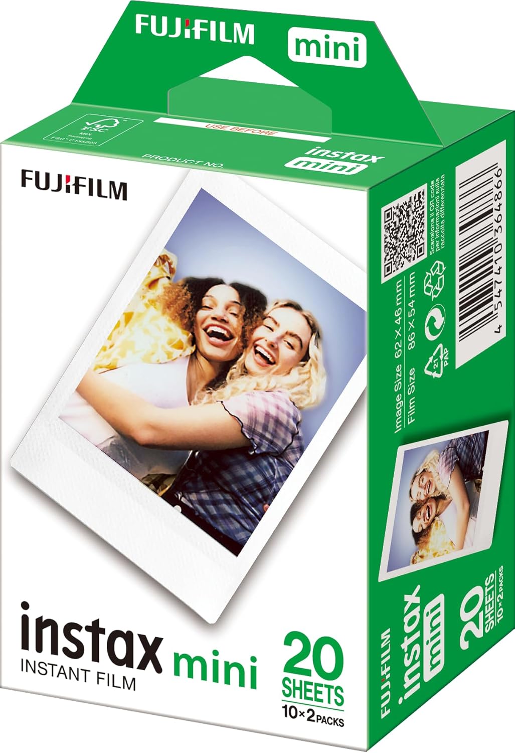 Fujifilm INSTAX Mini película instantánea Twin Pack (blanco) - Vers...