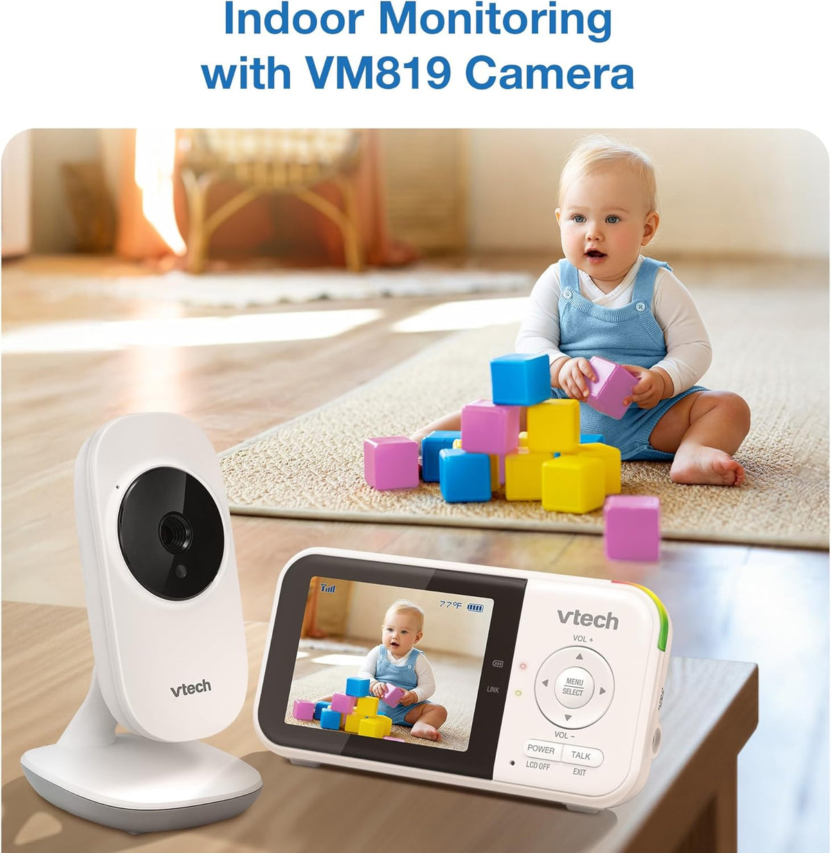 VTech VM819 Baby Monitor + BC8211 Myla the Monkey Bundle - Monitor...