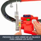 ​Hot Wheels Sprint Race Circuit Track Set con 3 autos de juguete