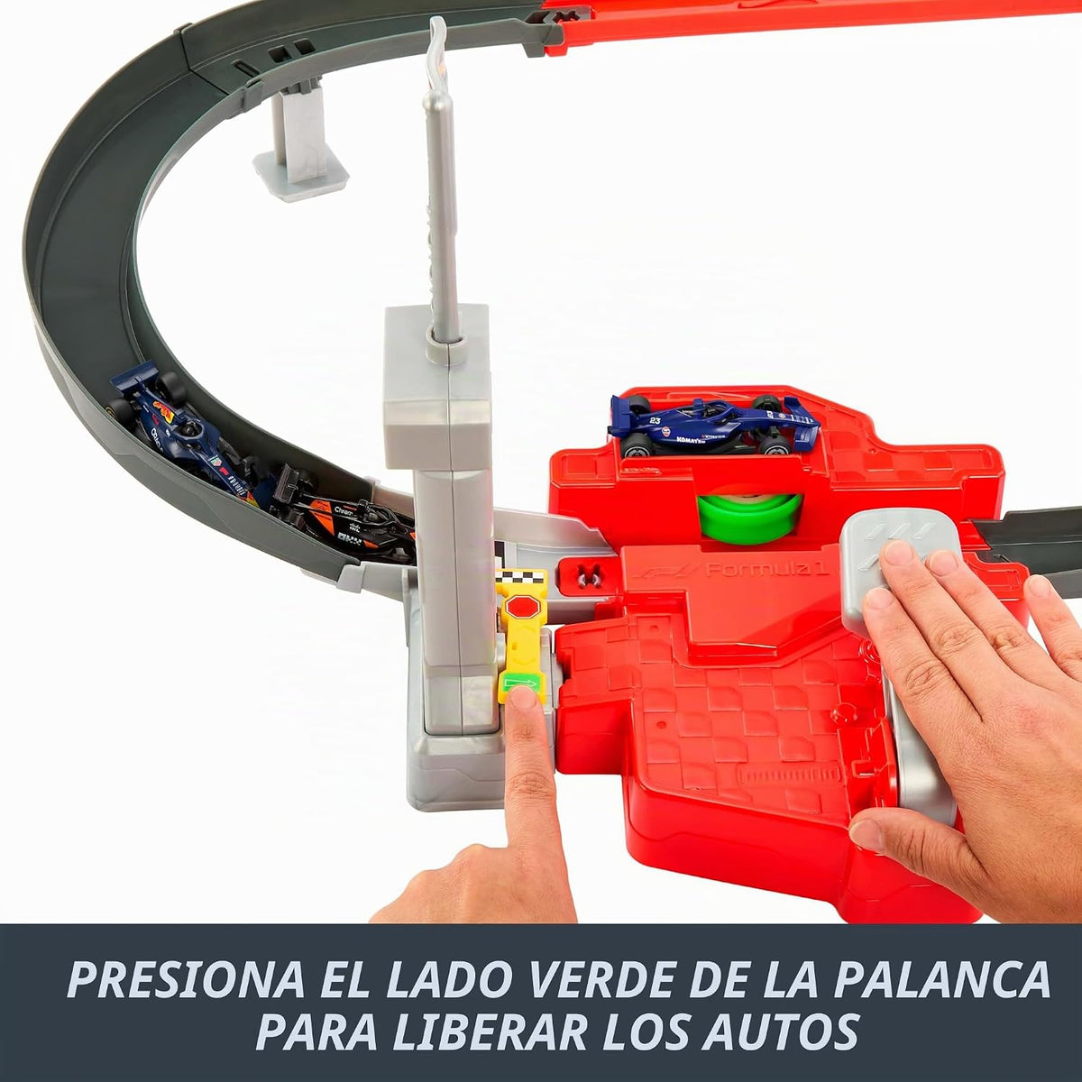 ​Hot Wheels Sprint Race Circuit Track Set con 3 autos de juguete