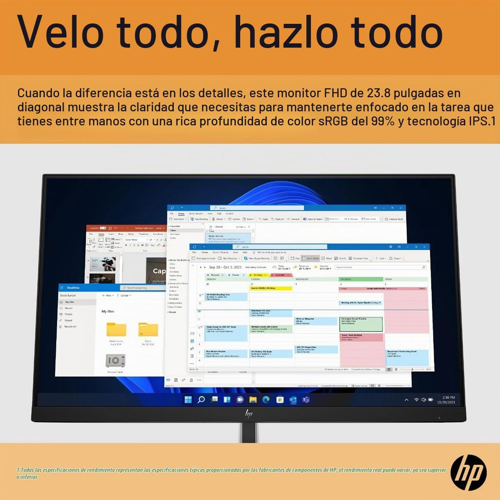 HP Monitor LCD Full HD E24 G5 de 24 pulgadas - 16:9 - Negro - 23.8&...