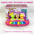 Sealive Piano para Niños Pequeños, Teclado Musical con Animales Giratorios, Grabación