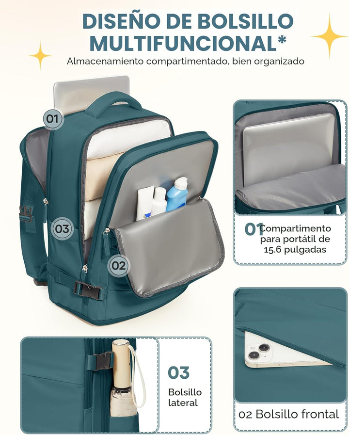Coofay Casual o Versátil, A-pavo real azul, Estándar, Mochilas de v...