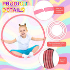Shappy - 6 piezas de aros de ejercicio desmontables ajustables, juguete de plástico, juguetes de patio de juegos, aros circulares de colores para juegos de adolescentes, gimnasia, equipo de agilidad