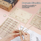 Rolife Rompecabezas de madera 3D para adultos, kits de manualidades mecánicas para niños, juegos de modelos de música de ruedas de fortuna para construir, rompecabezas de rompecabezas para niños y