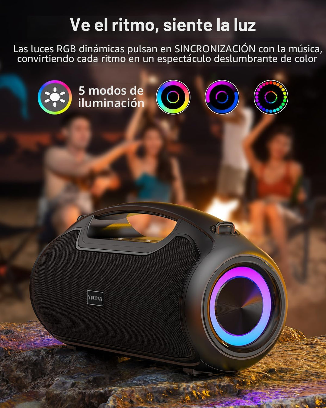 VUOPAX Altavoces Bluetooth portátiles inalámbricos de actualización...