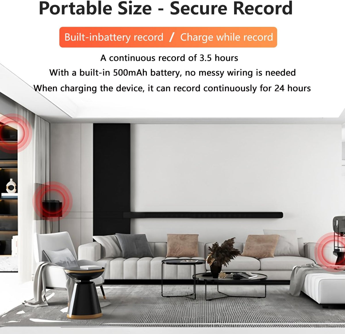 JINGRONGHUA Minicámara Cámara Corporal Cámaras de