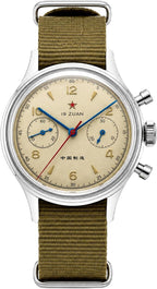 SEAKOSS 1963 Pilot Cronógrafo Reloj para hombre, Original Seagull ST1901 Movimiento mecánico de viento manual, reloj de pulsera militar vintage