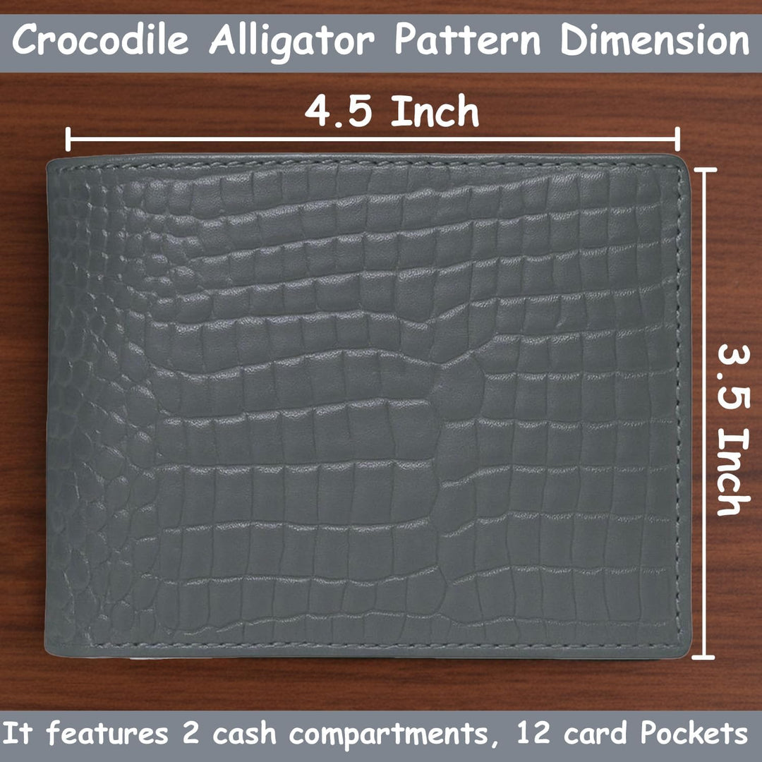 Cartera de cuero para hombre con bloqueo RFID para hombre, diseño m...