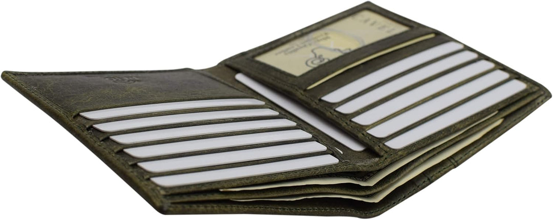 Swiss Marshall Cartera europea de piel de cordero con bloqueo RFID...